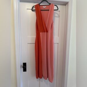 Equipment Brand Two Tone Wrap Style Dress.